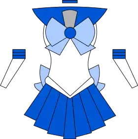 Dessin simplifié du costume de Sailor Mercury