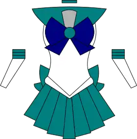 Dessin simplifié du costume de Sailor Neptune