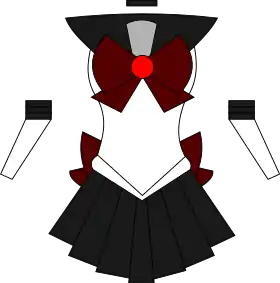 Dessin simplifié du costume de Sailor Pluto