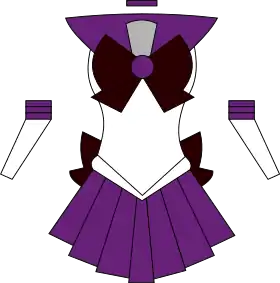 Dessin simplifié du costume de Sailor Saturn