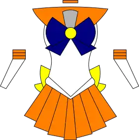 Dessin simplifié du costume de Sailor Venus