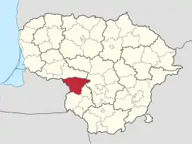 Localisation de Municipalité du district de Šakiai