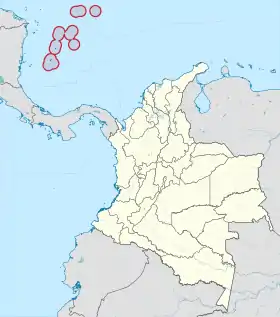 Localisation de San Andrés, Providencia et Santa Catalina