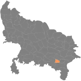 Localisation de District de Sant Ravidas Nagarसंत रविदास नगर ज़िला
