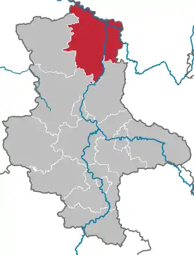Localisation de Arrondissement de Stendal