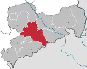 Localisation de Arrondissement de Saxe centrale