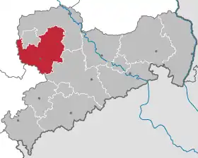 Localisation de Arrondissement de Leipzig