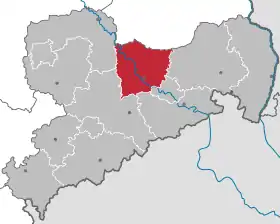 Localisation de Arrondissement de Meissen