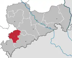 Localisation de Arrondissement de Zwickau