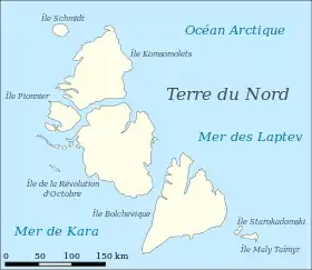 Carte de la terre du Nord.