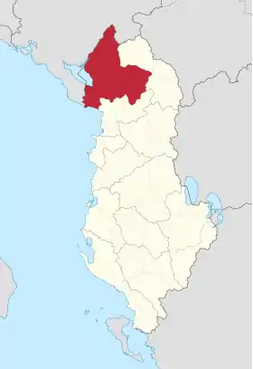Localisation de Préfecture de Shkodër