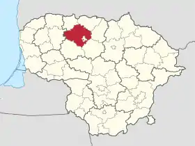 Localisation de Municipalité du district de Šiauliai