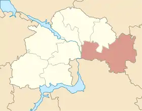 Localisation de Raïon de Synelnykove