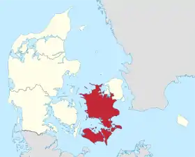 Localisation de Sjælland