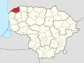 Localisation de Municipalité du district de Skuodas