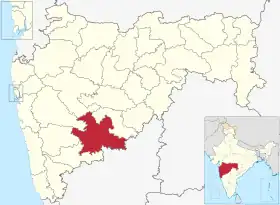 Localisation de District de Solapur