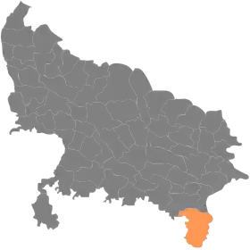 Localisation de District de Sonbhadraसोनभद्र ज़िला