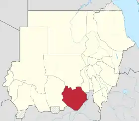 Localisation de Kordofan du Sud