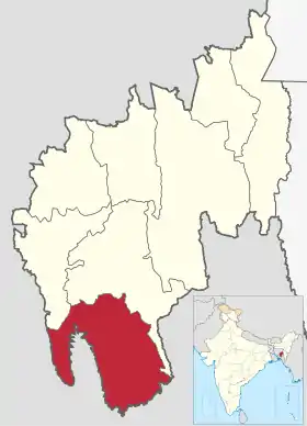Localisation de Tripura méridional