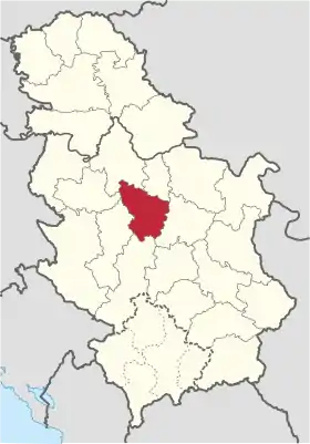 Localisation de Šumadija
