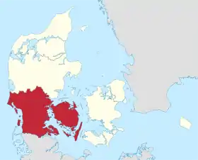 Localisation de Danemark du Sud