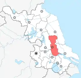 Localisation de Taizhou (Jiangsu)