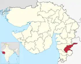 Localisation de District de Tapiતાપી જિલ્લો