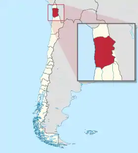 Localisation de Région de Tarapacá