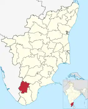 Localisation de District de Tenkasi