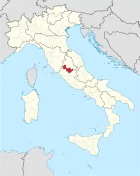 Localisation de Province de Terni