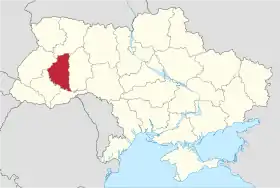 Localisation de Oblast de Ternopil