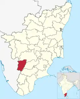 Localisation de District de Theni