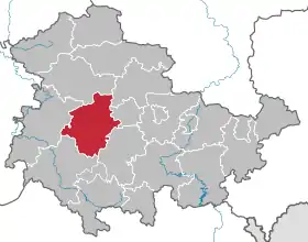 Localisation de Arrondissement de Gotha