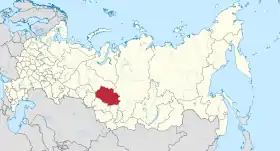 Localisation de Oblast de Tomsk