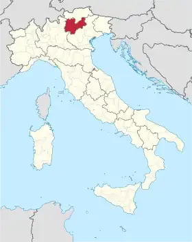 Localisation de Province autonome de Trente