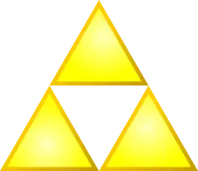 Dessin représentant la Triforce.