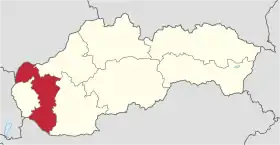 Localisation de Région de Trnava