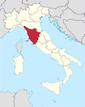 Localisation de Toscane