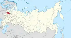 Localisation de Oblast de Tver