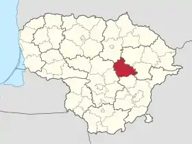 Localisation de Municipalité du district d'Ukmergė