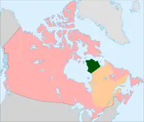 La péninsule est illustrée en vert