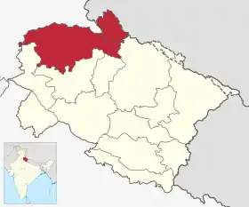 Localisation de District de Uttarkashiउत्तरकाशी जिला