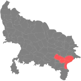 Localisation de Division de Varanasi