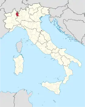 Localisation de Province de Varèse