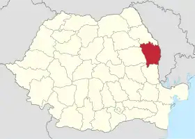 Localisation de Județ de Vaslui(ro) Județul Vaslui