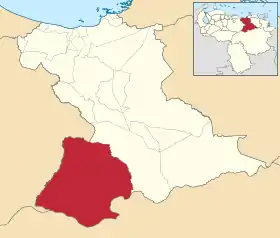 Localisation de José Gregorio Monagas