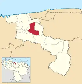 Localisation de José Félix Ribas
