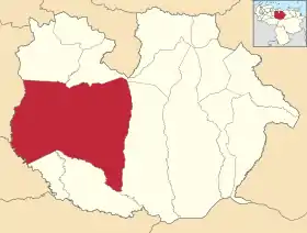 Localisation de Sebastián Francisco de Miranda
