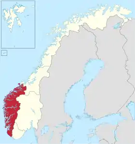 Localisation de Vestlandet