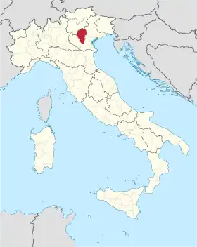 Localisation de Province de Vicence